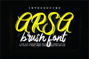 Arsa Brush Script Font for Handmade Labels and Invitations