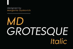 MD Grotesque Italic: Minimalist Sans Serif for Digital Branding