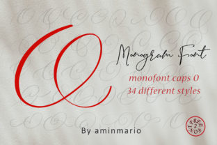 Monogram O Monofont Caps O: A Script Handwritten Typeface for Boutique Branding