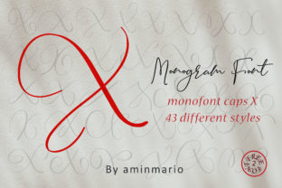 Monogram X Monofont Caps X: Elevate Brand Identity with Script Handwritten Fonts