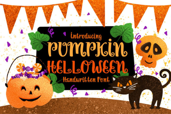 Pumpkin Helloween: A Handwritten Typeface for Spooky Editorial Design