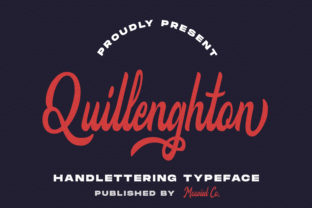 Quillenghton: A Vintage Handwritten Font for Elegant Branding