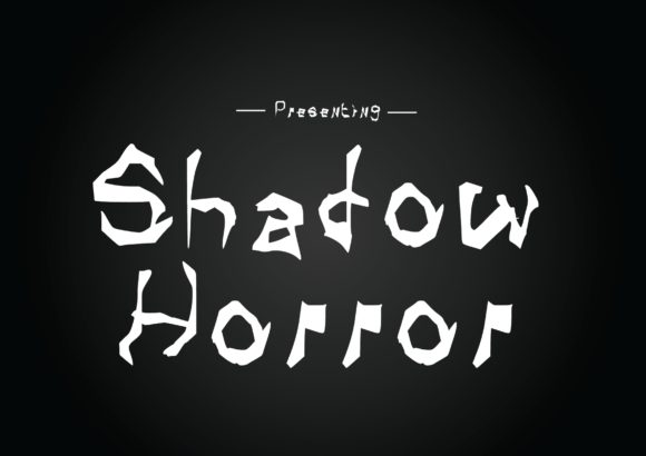 Shadow Horror Typeface for Creepy Editorial Design