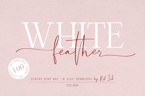 White Feather Duo: A Premium Typeface for Elegant Brand Identity